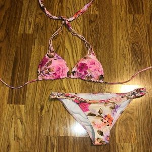 Floral swim suit. Top & bottom
